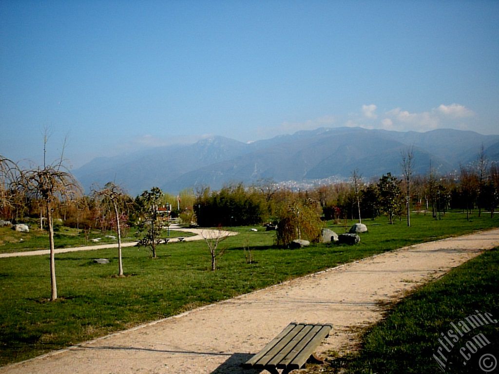 Bursa Botanik Parkndan bir manzara.
