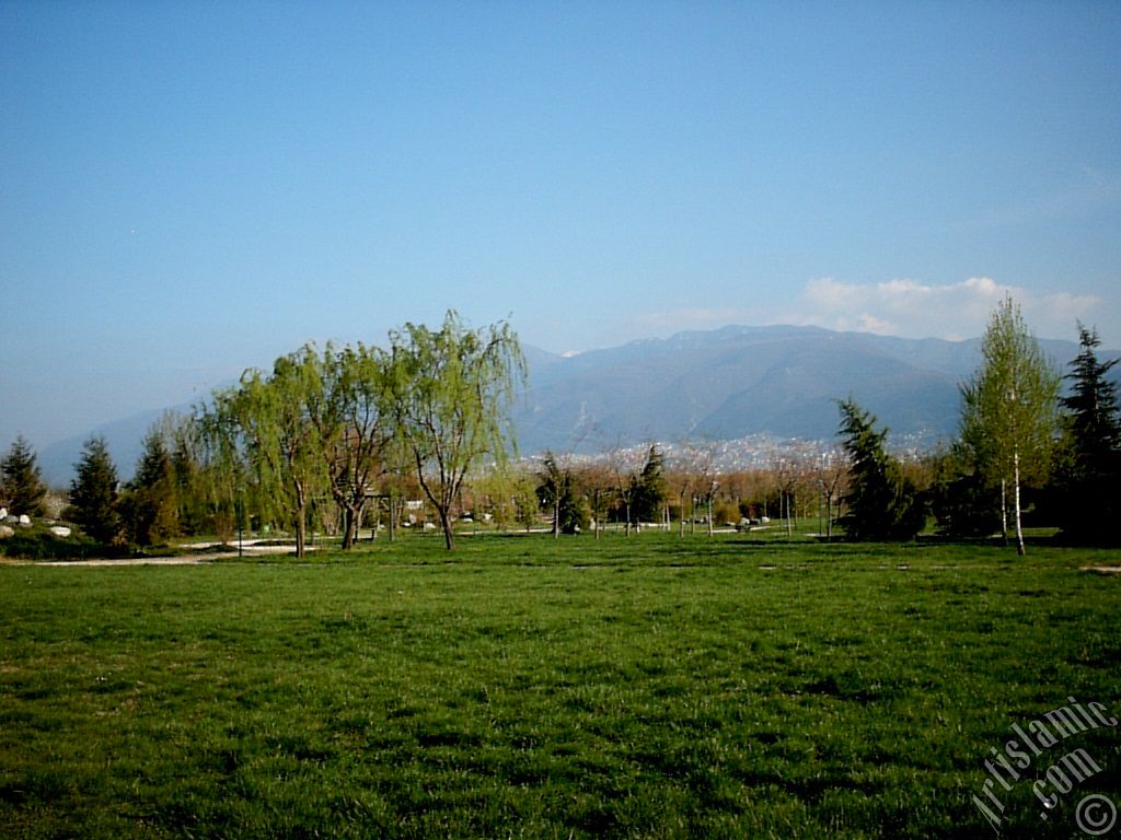 Bursa Botanik Parkndan bir manzara.
