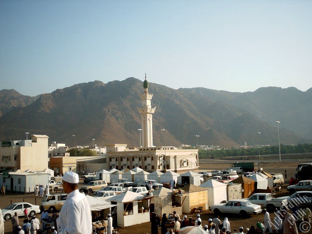 Medine`de Uhud Dalar ve Uhud Savann yapld alan.
